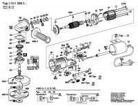 Bosch 0 601 338 003  Angle Grinder 220 V / Eu Spare Parts
